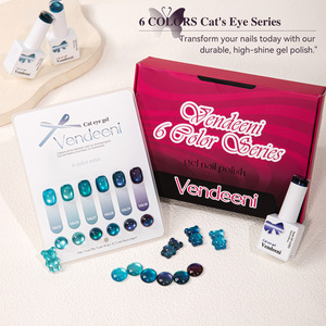 Vernis à ongles en perles de verre cristal oeil de chat 6 couleurs petite ampoule série oeil de chat vernis Gel ensemble pour <span class=keywords><strong>Nail</strong></span> <span class=keywords><strong>Art</strong></span> bricolage - Product Image 5