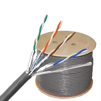 Transmisi cepat kabel jaringan Cat8 40Gbps 2000MHz kabel Ethernet berpelindung untuk game rumah kantor