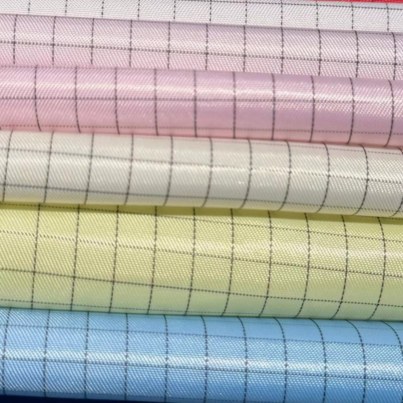 Anti-static and Dust-proof Functional Polyester Clothing Twill Fabric with 0.5 Thickened Check