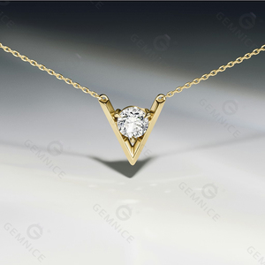 Ensemble de bijoux pour femmes Gemnel Tendy en argent 925, géométrique, en forme de V, avec zircone taille ronde - Product Image 4