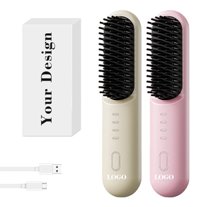 New Aluminum Heating Plate <b>Straightening</b> Comb <b>Mini</b> Wireless 2 in 1 Hot Comb Electric 4 Temp Adjustable Hair Brush for Long Hair - Product Image 2
