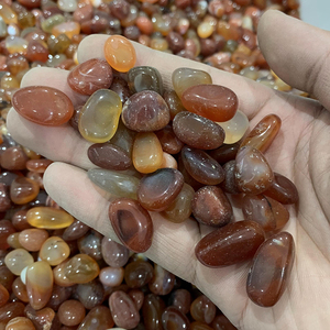 <span class=keywords><strong>Pietra</strong></span> burattata corniola di ghiaia di <span class=keywords><strong>cristallo</strong></span> di agata rossa naturale all'ingrosso all'ingrosso per la decorazione - Product Image 6