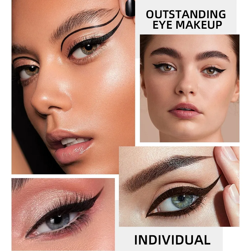 GUER genç siyah kahverengi mat Eyeliner su geçirmez özel etiket sıvı Eyeliner göz kalemi