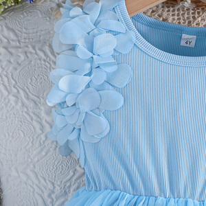 Vestido para Niñas de 4 a 7 Años, Estilo Princesa Formal con Encaje y Malla sin Mangas, Ropa Infantil, Suministro ODM - Product Image 4