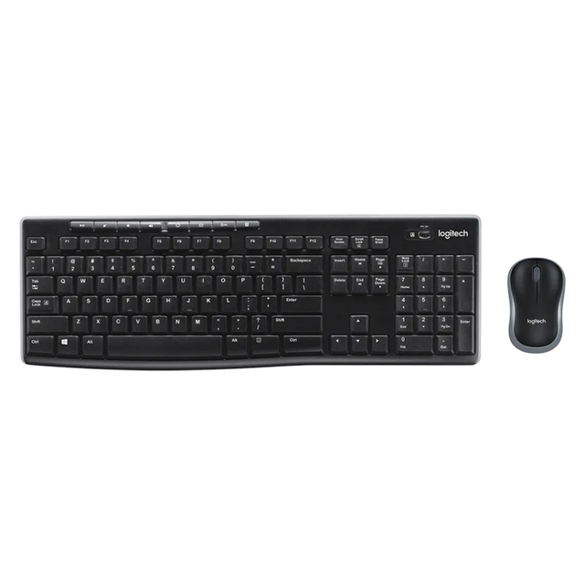 Logitech MK270 Wireless Office Keyboard Combo Full Size Black With Wireless 2.4G Receiver Ireless Mouse and Keyboard