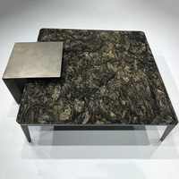 Table basse rectangulaire moderne en marbre italien, table à thé classique, petite table basse rectangulaire pour salon