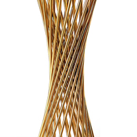 Table d'appoint moderne de luxe plaquée or, plateau blanc, table de présentation pour les fournitures de mariage, utilisation intérieure/extérieure
