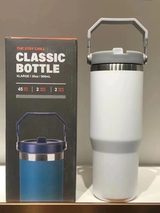 Borraccia Termica Portatile con Manico, <span class=keywords><strong>Tazza</strong></span> in Acciaio Inossidabile da 20oz per Auto, Ufficio e Bevande Quotidiane - Product Image 2