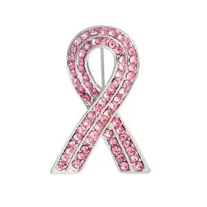 Özel logo yeni tasarım güvenlik meme kanseri bilinçlendirme broş yaka rozeti metal şerit sert emaye pimleri