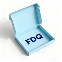 Boîtes d'expédition en carton ondulé personnalisées avec logo FDQ, matériaux recyclés, finition UV bronzée, rectangulaires, pour promotion d'épicerie, supermarché, cadeau