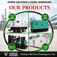 Groupe électrogène diesel silencieux refroidi par eau de 250 kW, 300 kW, 500 kW, usage industriel intensif, système de production d'énergie électrique triphasé 380 V pour usine