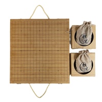 19x19 Go Game Set Boîte cadeau de haute qualité avec pierres convexes simples en mélamine et bols