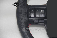 Volant sport personnalisé avec logo GR pour Hilux Fortuner LC79 Volant en cuir à coutures rouges