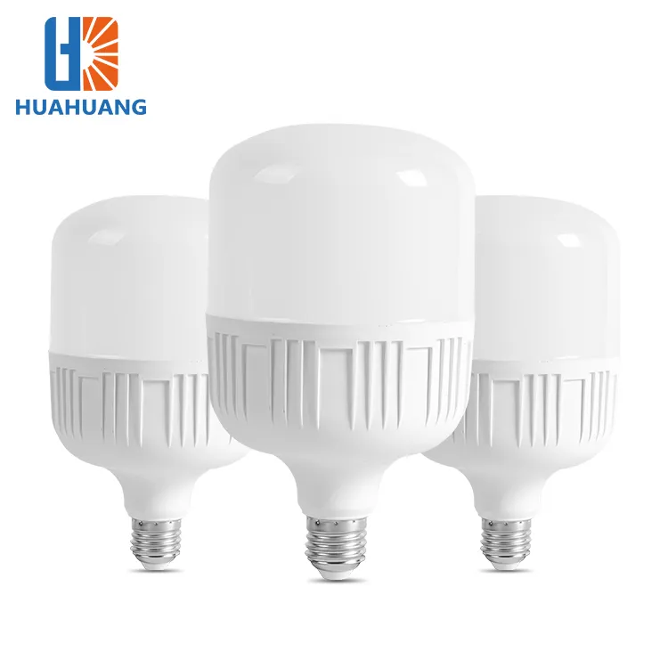 מחיר סיטונאי Huahuang T צורת 5W 10W 15W 20W 30W 40W 50W 60W SKD PP B22 E27 נורות LED