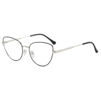 Lunettes de vue rétro BK T8042 anti-lumière bleue pour femmes, monture en métal, UV400, verres optiques, or noir, mode vintage