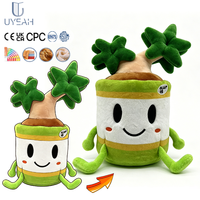 UYEAH OEM/ODM CE Desain Personalisasi Boneka Tanaman Kartun Lembut Isi Dakron, Boneka Pohon Kartun Lucu Custom untuk Hadiah