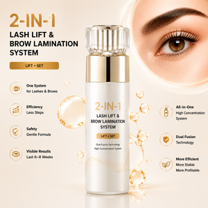 Sistema 2 in 1 per Lash Lift e <span class=keywords><strong>Laminazione</strong></span> Sopracciglia, Tecnologia Dual Fusion, Formula TGA alla Cisteamina, Gel Liquido Vegano pH Neutro per Salone - Product Image 1