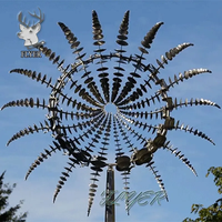 Décoration extérieure en acier inoxydable vent cinétique Sculpture jardin abstrait Sculpture en acier inoxydable à vendre