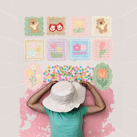 Prix d'usine – Nouveaux patchs brodés de fleurs en crochet à sequins imprimés en 3D avec tissu en toile et plastique résineux pour la couture sur vêtements