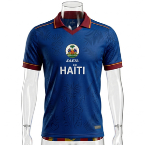 Camiseta <span class=keywords><strong>de</strong></span> fútbol personalizada <span class=keywords><strong>de</strong></span> Haití 2026, transpirable, <span class=keywords><strong>de</strong></span> malla <span class=keywords><strong>de</strong></span> poliéster, venta al por mayor para deportes y campañas electorales - Product Image 1