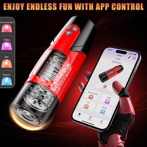 APP Kontrollü Elektrikli Mastürbatör Penis Pompası Eğitici Cep Vajinası İtici Döner Erkek Mastürbasyon Aleti Vakumlu Tabanlı - Product Image 2