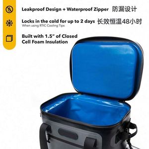 48 Hour Cold Tpu Full Body Leakproof <b>Waterproof</b> Outdoor Large Capacity Ice <b>Pack</b> Insulated Box Cooler Tote Bag for Travel Beach - Product Image 3