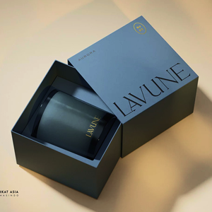 Boîte d'emballage rigide haut de gamme pour bougies, faite à la main, avec pelliculage mat, couvercle supérieur et inférieur personnalisables pour une présentation élégante des cadeaux - Product Image 1