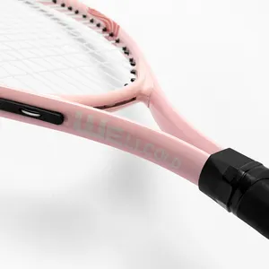 Raquete de tênis de alumínio para juniores, raquete leve personalizada com preço de fábrica 190g 35lbs 21 polegadas