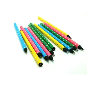 铅笔工厂定制学校用品文具7英寸7.5英寸黑色木质HB橡胶铅笔