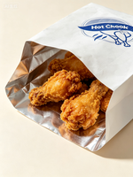Sacs en papier aluminium imprimés avec logo personnalisé, qualité alimentaire, résistants à la graisse, isolants thermiquement, jetables, pour barbecue et hot-dogs
