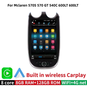 Navegación Android modelo Tesla de 12,1 pulgadas para Mclaren 570S 570 GT <span class=keywords><strong>540C</strong></span> 600LT 2019-2024 Radio de coche GPS inalámbrico CarPlay 4G WiFi - Product Image 3