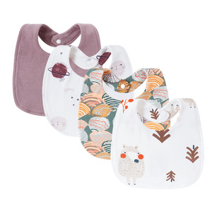 Baberos para Bebé 100% Algodón Absorbente, Babero para Niños y Niñas, Baberos Tipo Bandana Suaves de Doble Capa para Recién Nacidos, para la Dentición y la Alimentación - Product Image 4