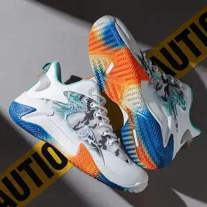 Fábrica novo modelo de sapatos rua grafiti colorido homens esportes lazer calçados china