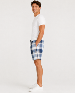 <span class=keywords><strong>Pantaloncini</strong></span> Casual da <span class=keywords><strong>Uomo</strong></span> Personalizzati <span class=keywords><strong>Taglie</strong></span> <span class=keywords><strong>Forti</strong></span>, in Tela a Quadri Color Kaki, Vita Media, Resistenti all'Acqua, per Sport e Jogging, con Chiusura a Coulisse - Product Image 3