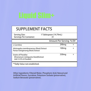 OEM ODM Best Seller Slimming Oral Liquid with L Carnitine Supports Fat Metabolism Promotes Muscle Recovery Liquid - Product Image 2