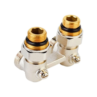 Robinet thermostatique d'angle en laiton AVONFLOW pour radiateur, bloc H angulaire EN215, contrôle de la température