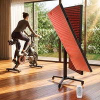 Support motorisé robuste en acier avec base en X renforcée pour la plus grande et la plus lourde lampe de thérapie infrarouge