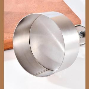 Presse à viande en acier inoxydable pour hamburgers, moule à boulettes de riz, outil de cuisine, presse à galettes ronde, logo personnalisable - Product Image 4