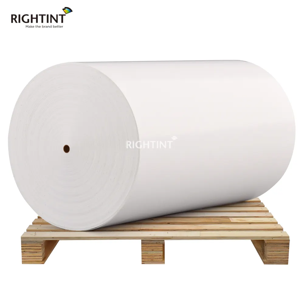 Flexo graphie Bestseller 80Gsm selbst klebendes Papier Jumbo Roll Klebe papier Roll Coated Label Paper