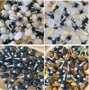 Grandi tappi per bottiglie di <span class=keywords><strong>vino</strong></span> in cristallo naturale di ametista, a forma di geode, con minerali e gemme per la guarigione Reiki, accessori da bar - Product Image 4