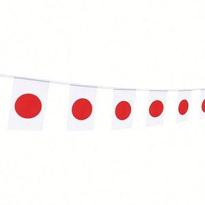 Polyester Japan Japanese Rectangle Small String Mini <b>Flag</b> Pennant Banner for Indoor and Outdoor Country Events Decoration - Product Image 4