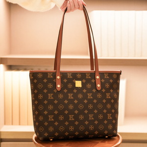 Bolso Tote de PU de Gran Capacidad, Moderno, con Cierre de Cremallera, Diseño Portátil, Patrones Geométricos, Modelo 190 - Product Image 5