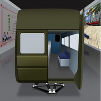 Équipement d'entraînement de simulation de conduite d'ambulance Plate-forme de mouvement à trois et six degrés de liberté pour l'entraînement des yachts sur le champ de bataille