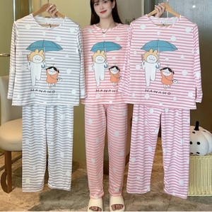 Wholesale Long Sleeve Sleepwear Night Suits <strong>Piyama</strong> Lucu Daster Wanita Baju Tidur Korean Cute <strong>Pyjama</strong> Ladies Pajama for Women - Product Image 5