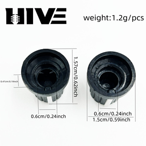ปุ่มปรับระดับเสียงกีตาร์ไฟฟ้า HIVE Plum Blossom ลายเส้นขาวดำ แกนดอกไม้ DAxis พลาสติก ปุ่มปรับระดับเสียงกีตาร์ ปุ่มโพเทนชิโอมิเตอร์ - Product Image 2