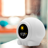 Expressions personnalisées Horloges pour chambre d'enfant Soleil Lune Rise Réveil pour enfants Veilleuse pour enfants avec réveil