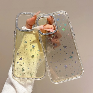 เคสโทรศัพท์ iPhone16 Pro Max ประดับกลิตเตอร์วิบวับ รูปดาว ผงคริสตัล และเพชรเทียม ป้องกันการกระแทก ผลิตจากวัสดุ TPU - Product Image 4
