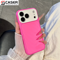 Étui de téléphone élégant effet mat doux au toucher avec grande fenêtre de visualisation et protection caméra, bicolore antichoc pour iPhone 18 Pro Max 17 16 15 Pro
