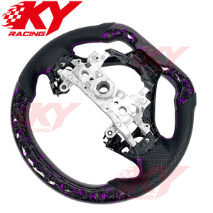 Volante Deportivo de Fibra de Carbono Forjado Personalizado con LED para Honda Civic 9na Generación 2012 2013 2014 2015 Tipo R Si Coupé - Product Image 3