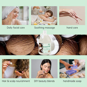 Aceite de Coco Líquido Fraccionado 100% Puro, Orgánico y Natural a Granel <span class=keywords><strong>para</strong></span> <span class=keywords><strong>el</strong></span> Cuidado del Cabello y Humectante - Product Image 4
